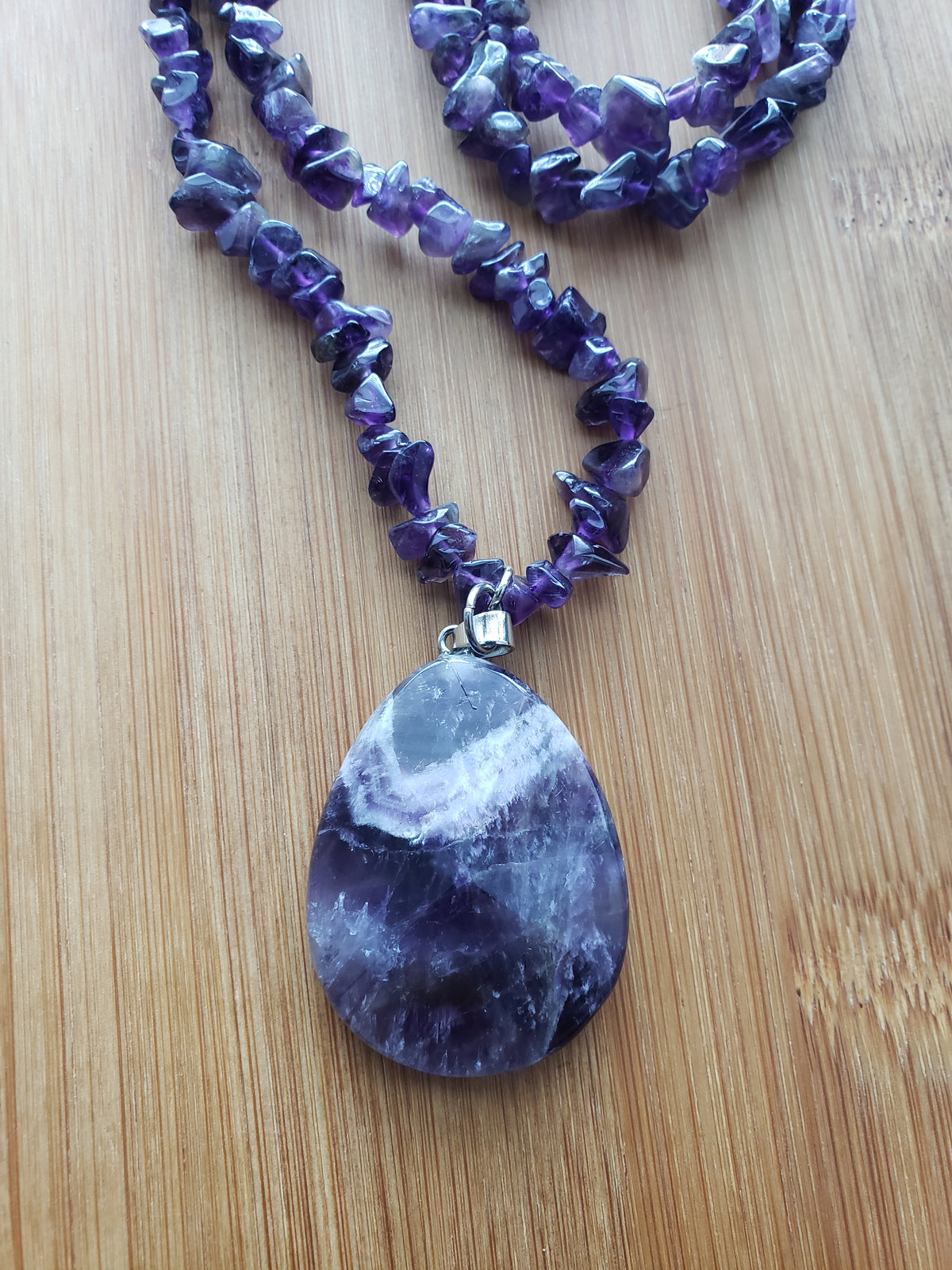 Chevron Amethyst Necklace
