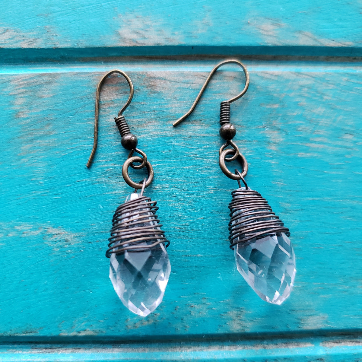 Wrapped Teardrop Earrings
