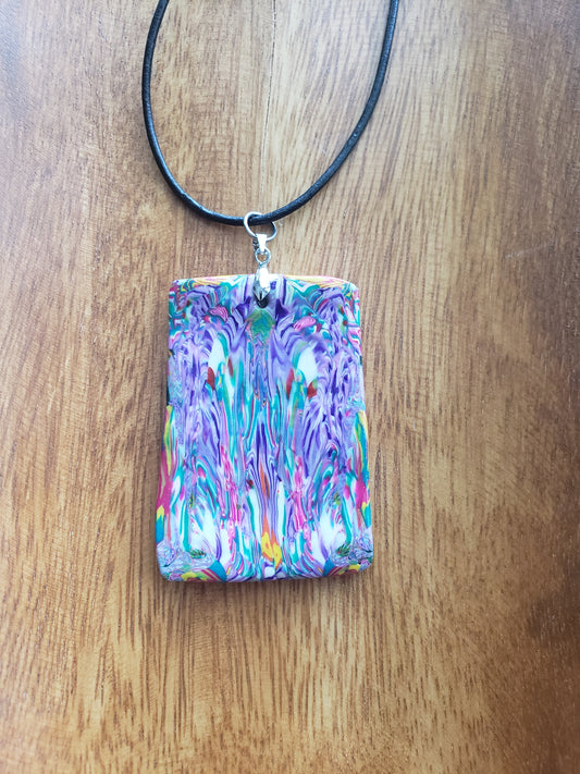Purple Clay Necklace