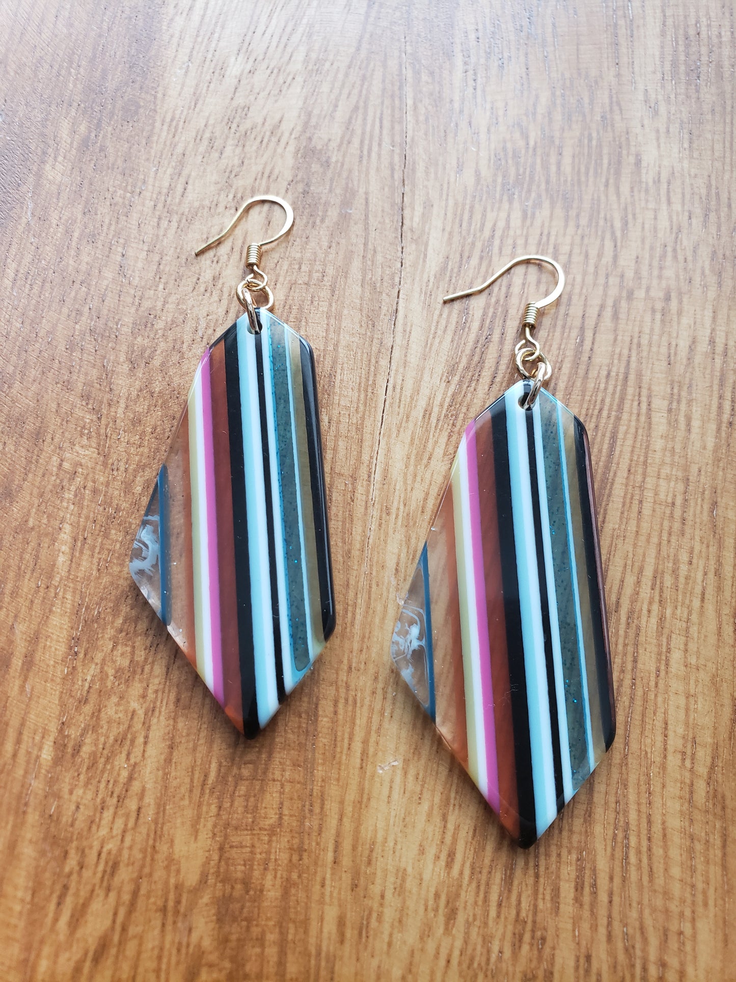 Resin Lines Earrings