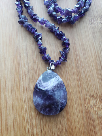 Chevron Amethyst Necklace