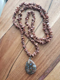 Jasper Chips and Teardrop Necklace