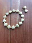 Brushed Gold Heart Bracelet