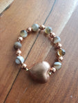 Copper Puffy Heart Bracelet 2