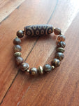 Tibetian Brown Dzi Bracelet