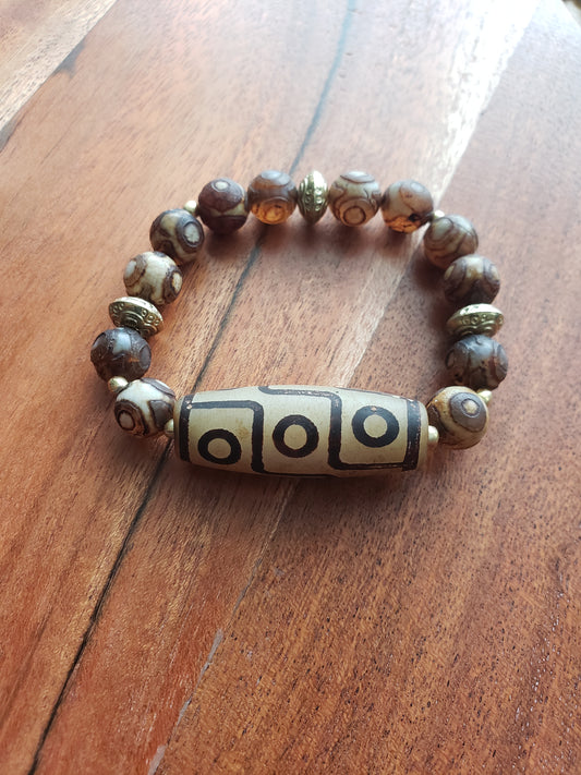 Tibetian Dzi Bracelet