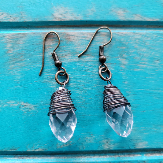 Wrapped Teardrop Earrings