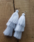 White Tassel Earrings