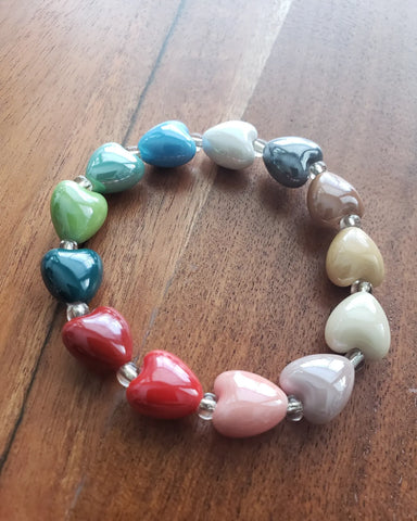 Iridescent Heart Bracelet 2